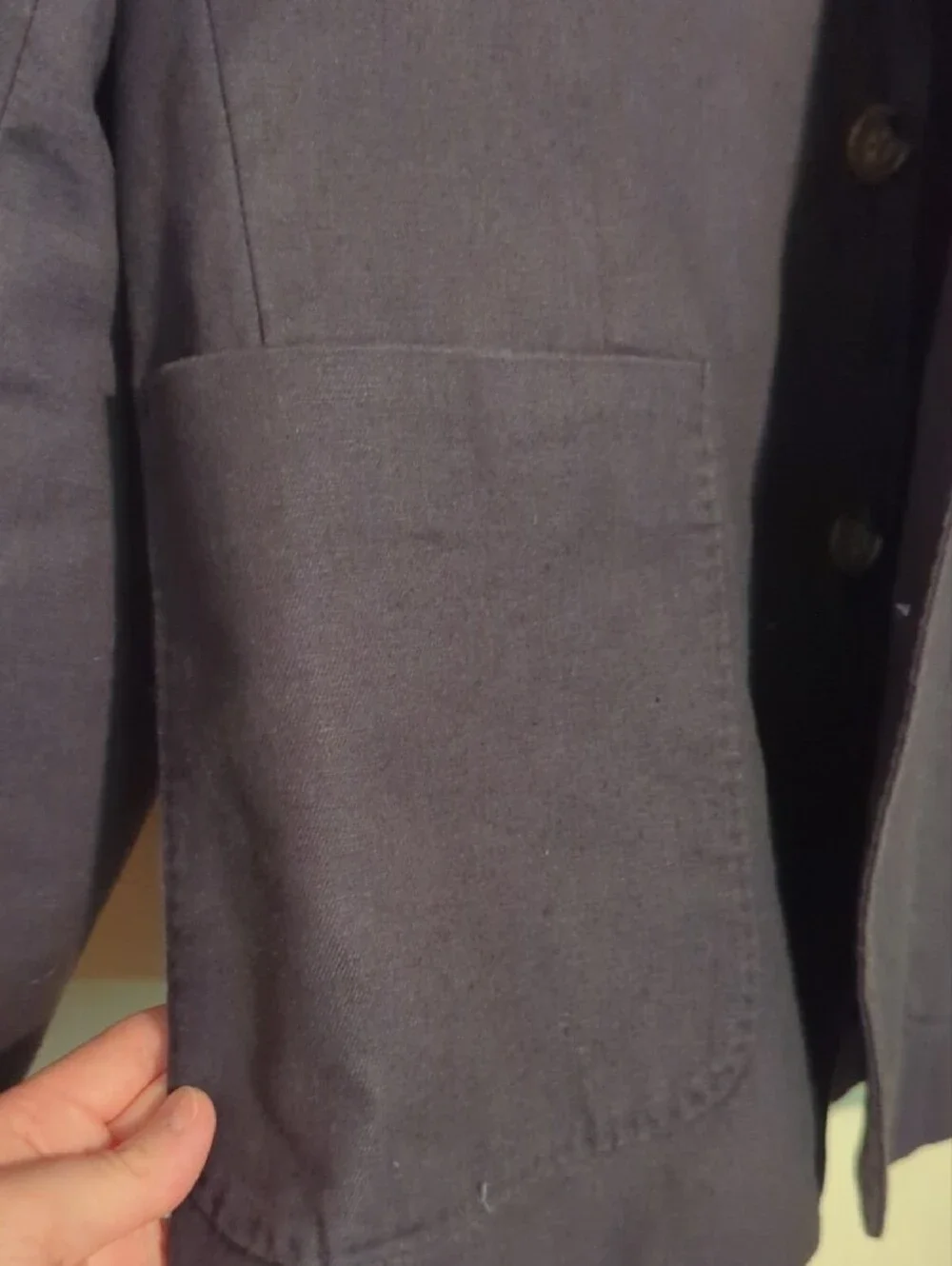 J. Crew Men's Dark Navy Two-Button Sport Coat Hemp/Cotton blend